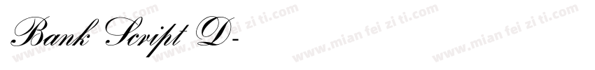 Bank Script D字体转换